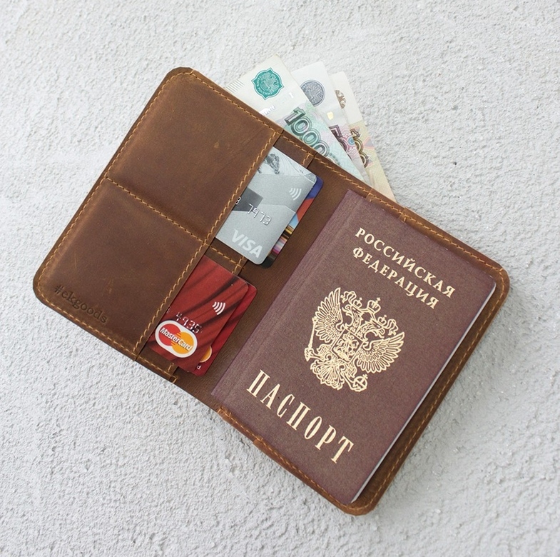Men's wallet - Рыжий крейзи хорс