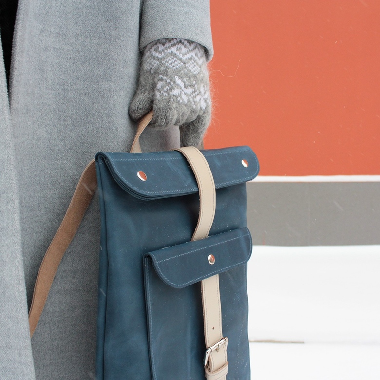 BananaPack mini- Джинс + бежевый