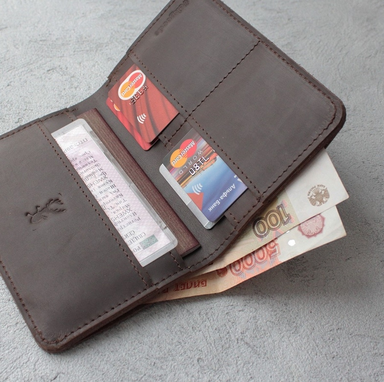 Men's wallet - Коричневый крейзи хорс