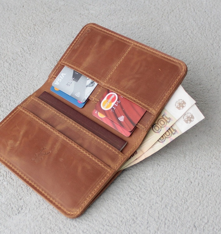 Men's wallet - Песочный крейзи хорс