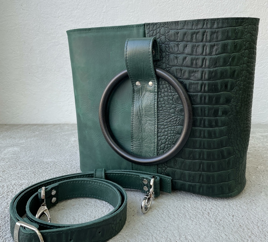 Charlotte mini "Крейзи хорс малахит и изумрудная рептилия"