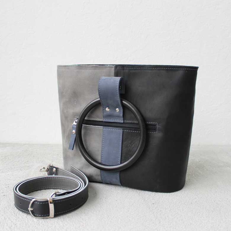 Charlotte mini "Крейзи хорс чёрный, синий и серый"