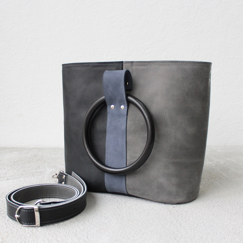 Charlotte mini "Крейзи хорс чёрный, синий и серый"