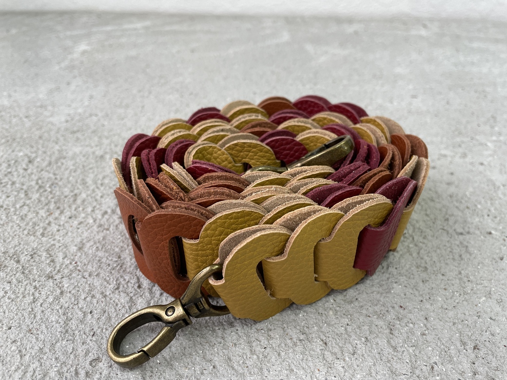 Ремень наборный - красно-жёлтый микс 1