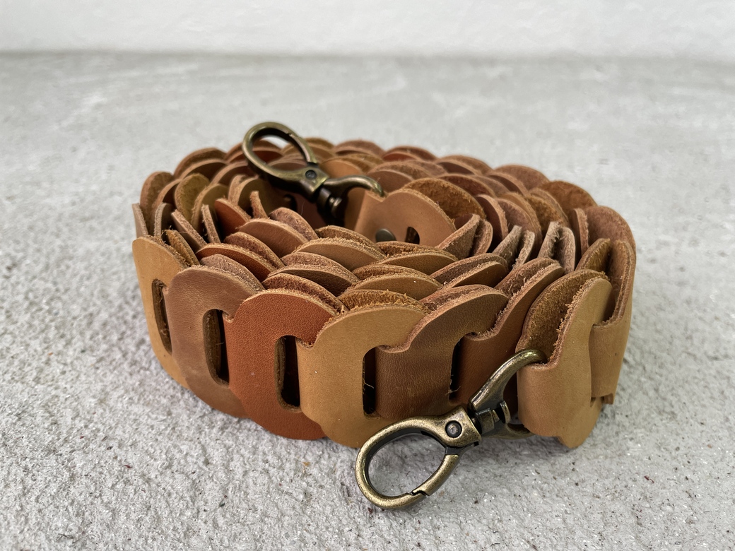 Ремень наборный - песочный микс 1