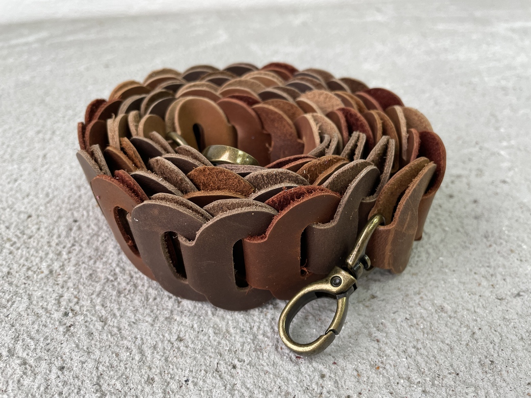 Ремень наборный - коричневый микс 2