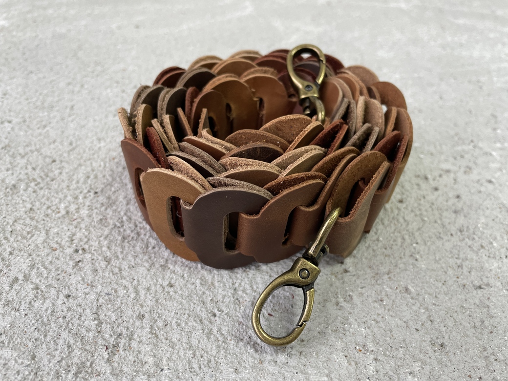 Ремень наборный - коричневый микс 3