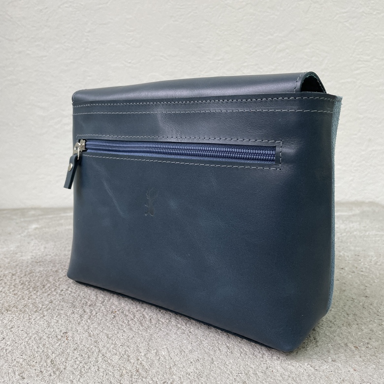 Fibi - велюр голубой + синий гладкий