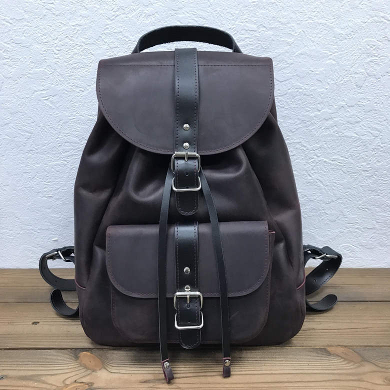 City Travel Bag - Виннный крейзи хорс