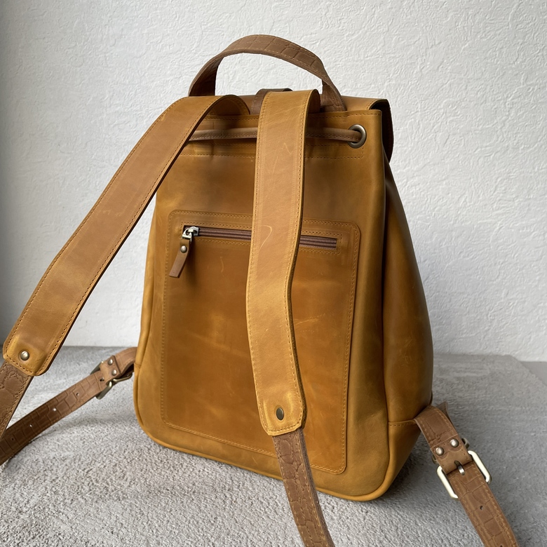 City Travel Bag - Медовый крейзи хорс + песочная рептилия